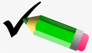 Transparent Stock Right Check Mark Pencil And In Color - Pencil Check Mark Gif