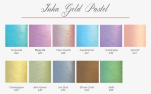 Viva Decor Inka Gold Pastels Inka Gold, Colour Chart, - Viva Decor Precious Metal Colour Chart