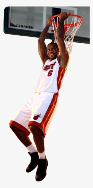 Lebron James Transparent Clipart - Lebron James Dunk Png