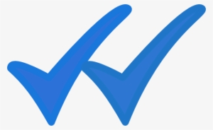Green Tick Clipart Double - Double Blue Tick Png