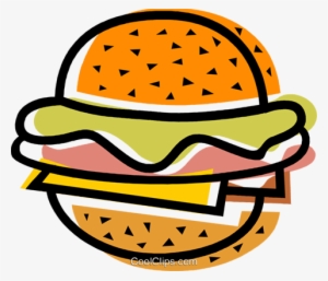 Hamburgers Royalty Free Vector Clip Art Illustration - Sanduiche Vetor Png