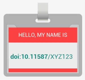 A Name Tag Showing The Aussda-specific Doi - Digital Object Identifier