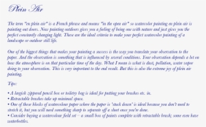 Plein Air The Term "en Plein Air" Is A French Phrase - En Plein Air
