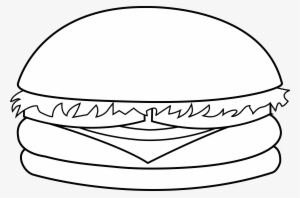 Protein Clipart Black And White Panda Free - Black And White Burger Template