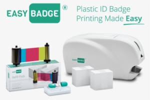 Easybadge Card Printer Package - Software/ribbon/cards