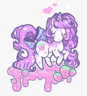 Strawberry Flavor By Missjediflip - Ombre Pastel Unicorn Kawaii