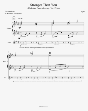 Stronger Than You Sheet Music For Piano, Percussion - Stronger Than You 楽譜