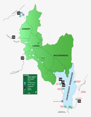 Dinkey Lakes Map - Dinkey Lakes Wilderness