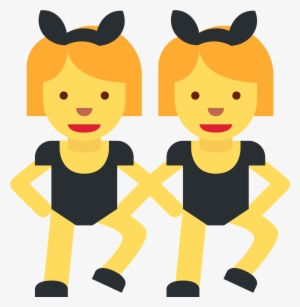 Woman With Bunny Ears Sticker By Twitterverified Account - Dancing Girl Emoji Vector