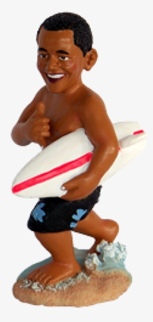 Kc Barack Obama Holding A Surfboard Dashboard Doll