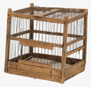 Vintage Wooden Bird Cage - Wooden Bird Cage Png