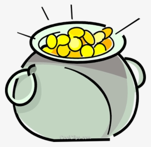 Pot Of Gold Royalty Free Vector Clip Art Illustration - Pote De Ouro Png
