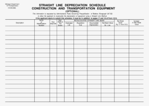 Straight Line Depreciation Schedule Main Image - Number