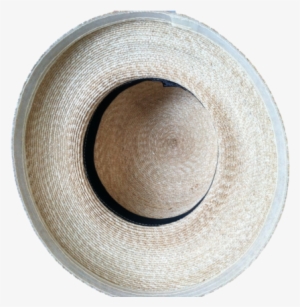 S/m Women's Milan Wheat Straw Hat With White Ribbon - Sombrero