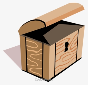 Treasure Chest Royalty Free Vector Clip Art Illustration - Clip Art