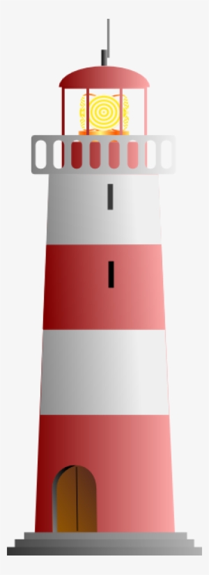 Red & White Lighthouse Clip Art - Red And White Lighthouse Clipart