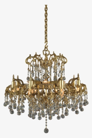 Royal Brass Chandelier Png