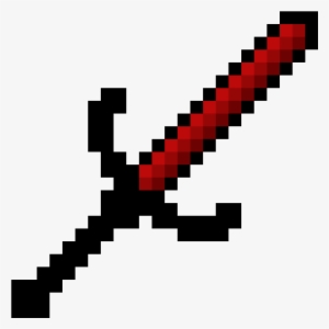 Realistic Diamond Sword - Red X Pixel Art