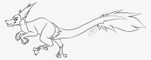 Macaroni Raptor Lineart • - Free To Use Furry Lineart