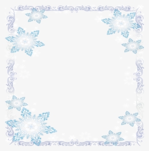 Mq Blue Snowflakes Frame Frames Border Borders - Blue