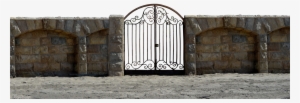 Iron Stone Gate At Beach Png Stock Photo - Wall And Gate Png