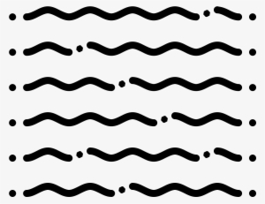 The Icon For Sea Waves Is Three Lines That Are Drawn - Sea
