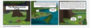 The Monkey And The Turtle - Cartoon