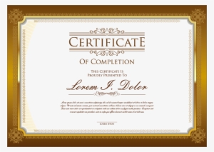 Certificate Png Pic - Certificate Of Completion Background Design