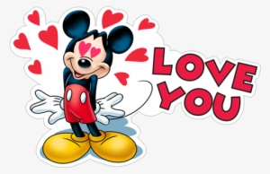 Love You Lovely Mickey Mouse Relationship Romantic - Mickey Mouse Stickers For Whatsapp