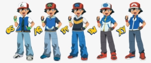 Png - Pokemon Ash Through The Years