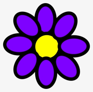 Purple Flower - Decorative Pattern Logo Peace