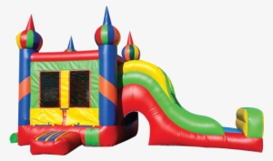 Blue / Gray & Orange Combo Bounce House - South Carolina