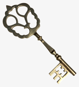Vintage Decorative Solid Brass Skeleton Key - Skeleton Key