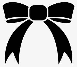 Png File - Gift Ribbon Black And White