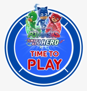 Time To Play The Pj Masks Way - Pj Masks Multi Coloured Square Filled Cushion