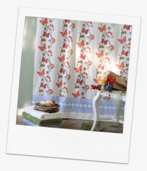 Lap Butterfly French Country Shower Curtain - Craft