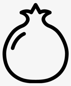 Pomegranate Vector - Outline Image Of Pomegranate