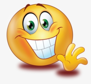 Greet Big Smile Wave Hand - Emoji Clown