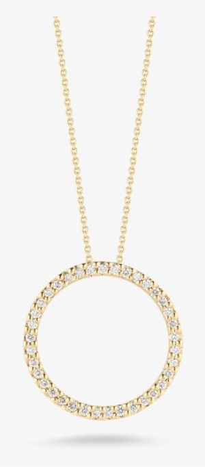Roberto Coin Circle Pendant With Diamonds