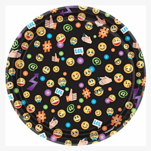Emoji Lol Amscan Dessert Plates - Smiley Dessert Plates 8ct Birthday Party Supplies