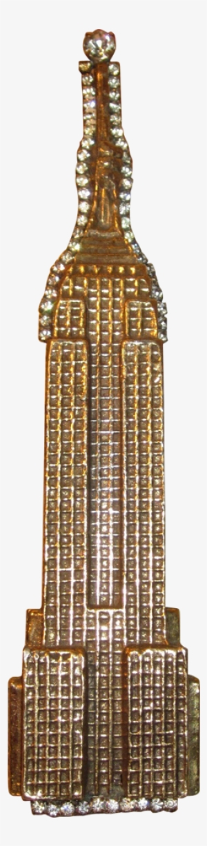 Vintage Marla Buck Huge Empire State Building Brooch - Spire