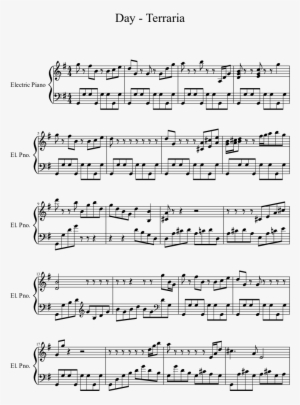 Terraria Sheet Music 1 Of 2 Pages - Minecraft Wet Hands Sheet Music