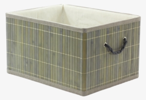 Gray Bamboo Crate - Banjo Gray 10.25" X 14" Bamboo Crate