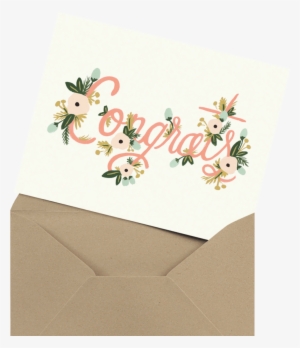 Hand Painted Best Wishes Wedding Congratulations Card - Wedding