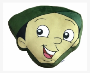 Dholu Face Cushion - Chhota Bheem Bholu Face Cushion - Green