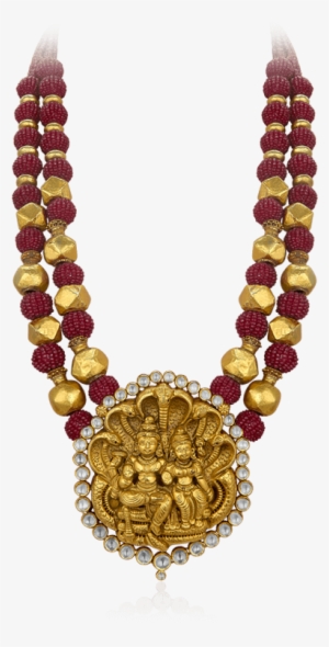Vishnu & Laxmi Pendant - Laxmi Vishnu Gold Pendant