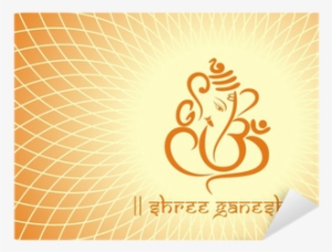 Ganesha, Hindu Wedding Card, Royal Rajasthan, India - Wall Vinyl Decals Hindu God Ganesha Wall Decal Elephant