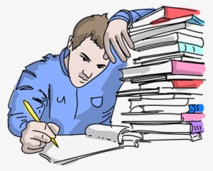 Student, I Am A Student - Tension For Exam Cartoon