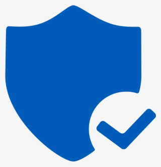 Solid Blue Icon Of A Shield With A Check Mark In The - Blue Shield Check Mark