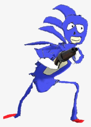 Shotgun Sanic - Transparent Sonic